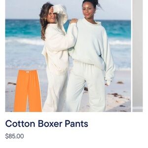 Women's White Cotton Boxer Pants